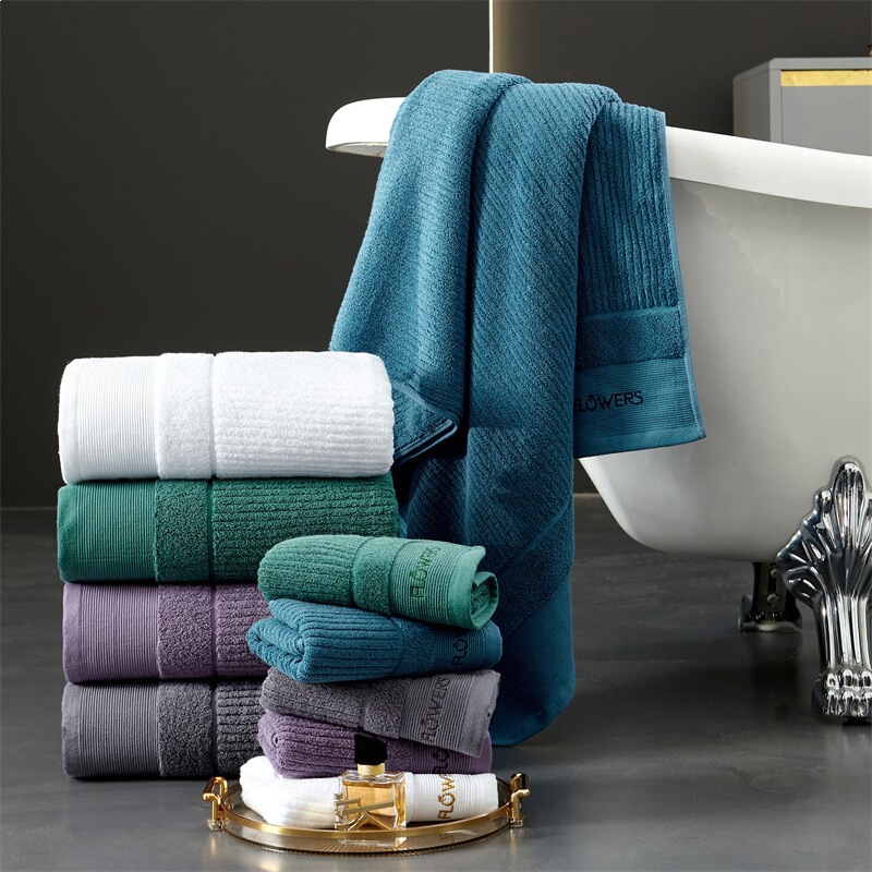 Five-Star Hotel Towel for Face Washing, Pure Cotton, Household Use, Men's Absorbent Towel, Enlarged and Thickened, Full Cotton Adult Bath Towel