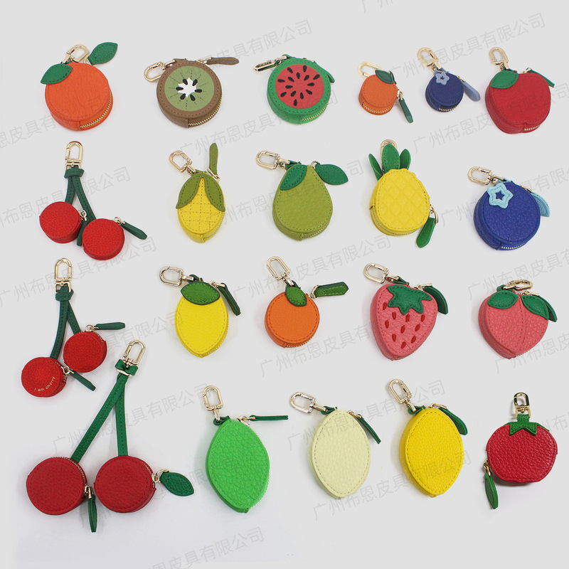 Fruit Coin Purse Keychain Bag Mini Fruit Pouch Simple Strawberry Gift Pendant Bag