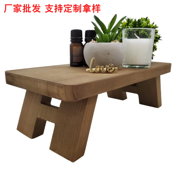 Cross-border wooden base bathroom sink base mini display stool…