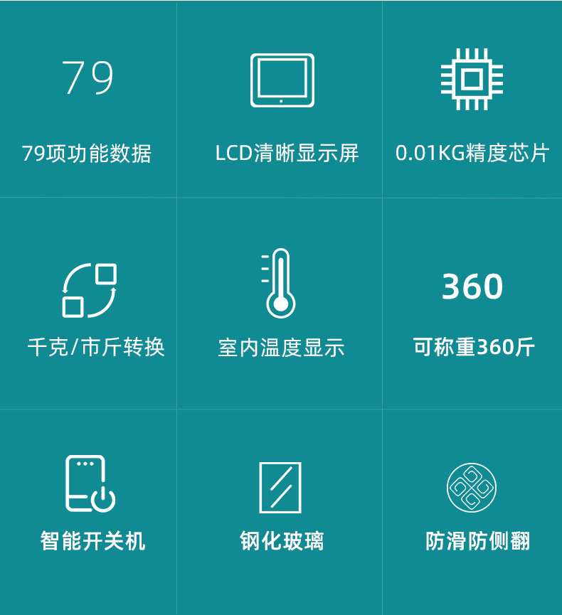 体重秤APP充电体脂秤AI跨境智能卡通蓝牙家用电子秤精准做logo定