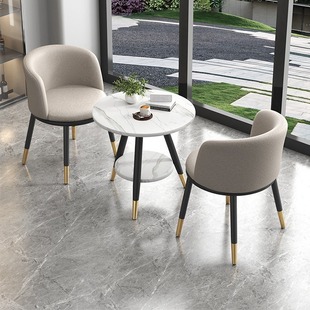 Balcony Leisure Tables and Chairs One Table and Two Chairs Internet Popular Light Luxury Indoor Tea Tables and Chairs suit Reception Negotiation Table and Chair Combination