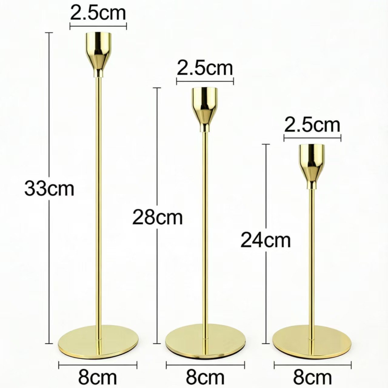 Amazon Hot Sale candelabros de hierro forjado europeo candelabros retro simple adornos candelabros de metal base oro