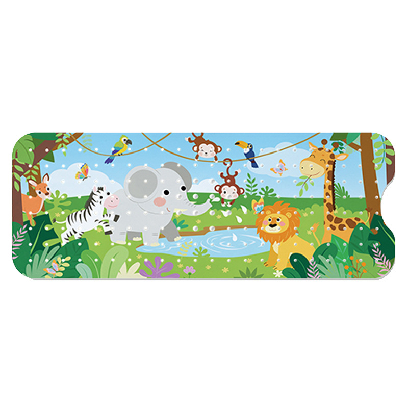 Alfombrilla antideslizante para baño con diseño de océano de dibujos animados para niños de Amazon, alfombrilla antideslizante para piscina, baño, alfombrilla antideslizante