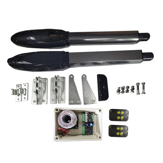 500kg load-bearing DC motor swing door opener wind-resistant AC battery solar powered 4 M door