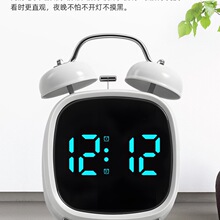 闹钟叫醒学生起床LED电子显示机械打铃声音闹铃