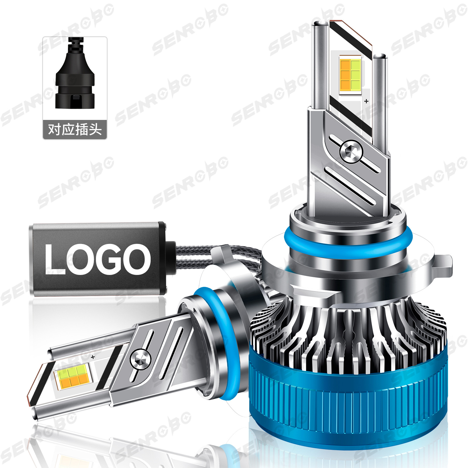 Nuevos tres colores transfronterizos de automóviles led faro de alta y baja luz H4H11H79005 fábrica de modificación de automóviles venta directa