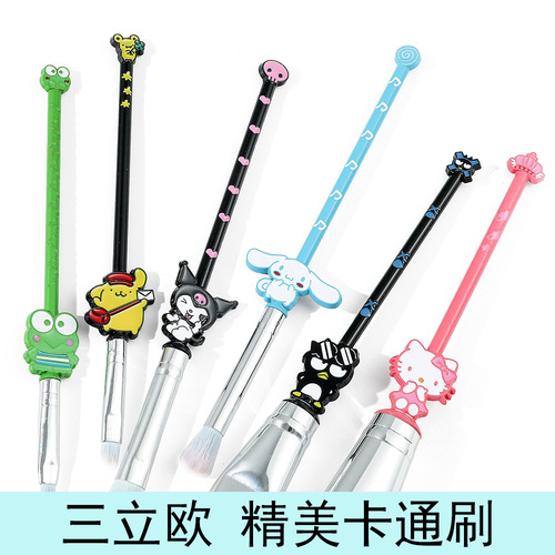 Midi Fox Hello Kitty Makeup Brush Set Kuromi Eyeshadow Brush Powder Brush Cartoon Cute Eyeliner Brush Set