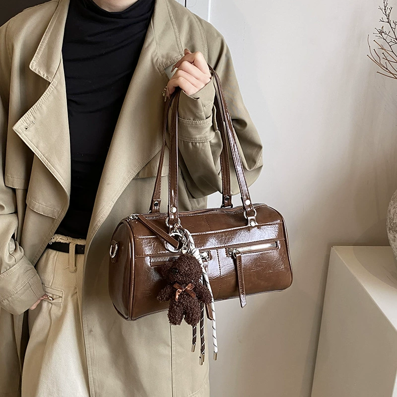 Retro pillow, capacious shoulder bag, handheld underarm bag