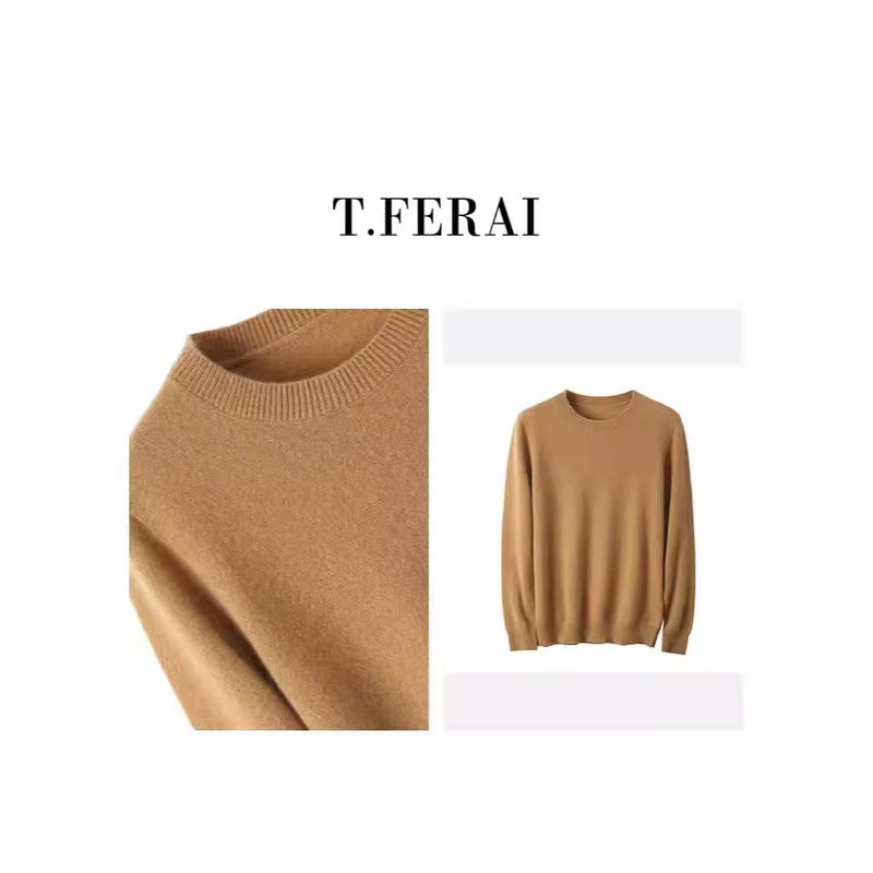 2025 Autumn and Winter New 100 Cashmere Women's Commuting Easiest for Match Temperament Fashion Sweater Long Sleeve Pullover Top