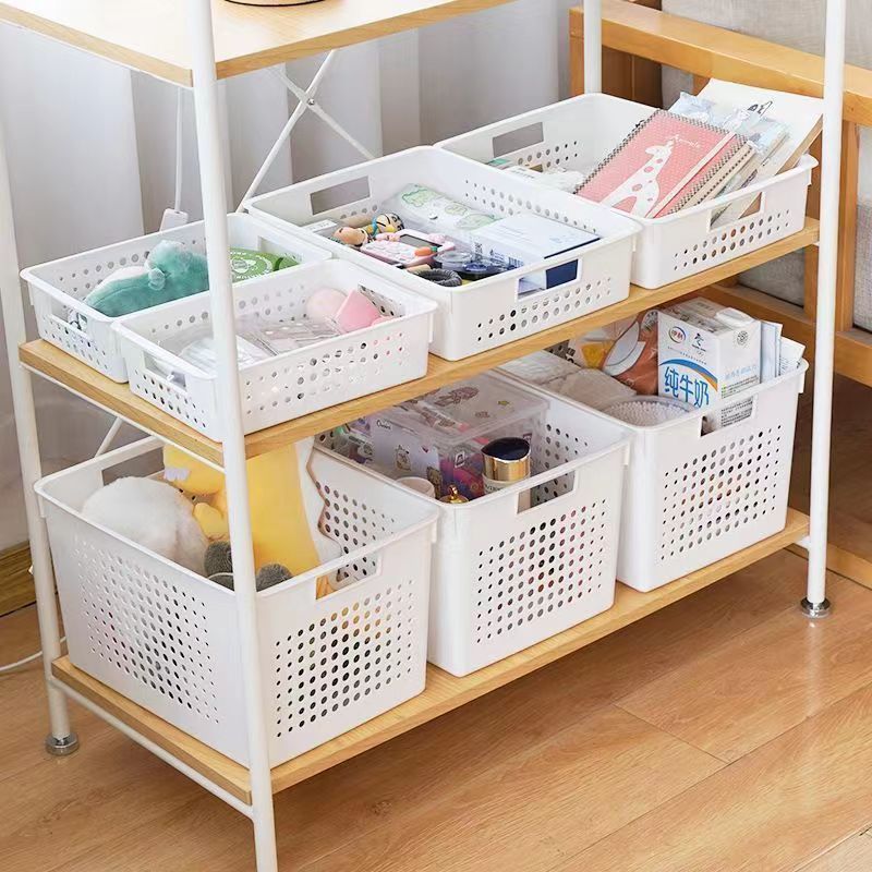 デスクトップ透かし彫り収納ボックススーパー収納バスケット幼稚園玩具収納バスケットキッチン収納整理バスケット|undefined