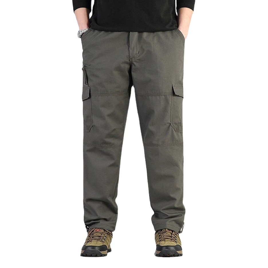 Primavera y otoño nuevos pantalones casuales multifuncionales al aire libre monos multibolsillos pantalones sueltos de algodón para hombres pantalones multibolsillos de moda para hombres