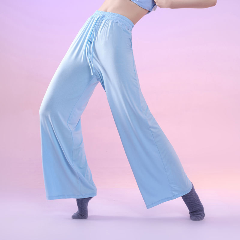 Modest Cloud Straight Leg Wide Leg High-Waist Tapered Drop Elastic Modern Dance Practice Pants Classical Dance Pants Yoga Pants