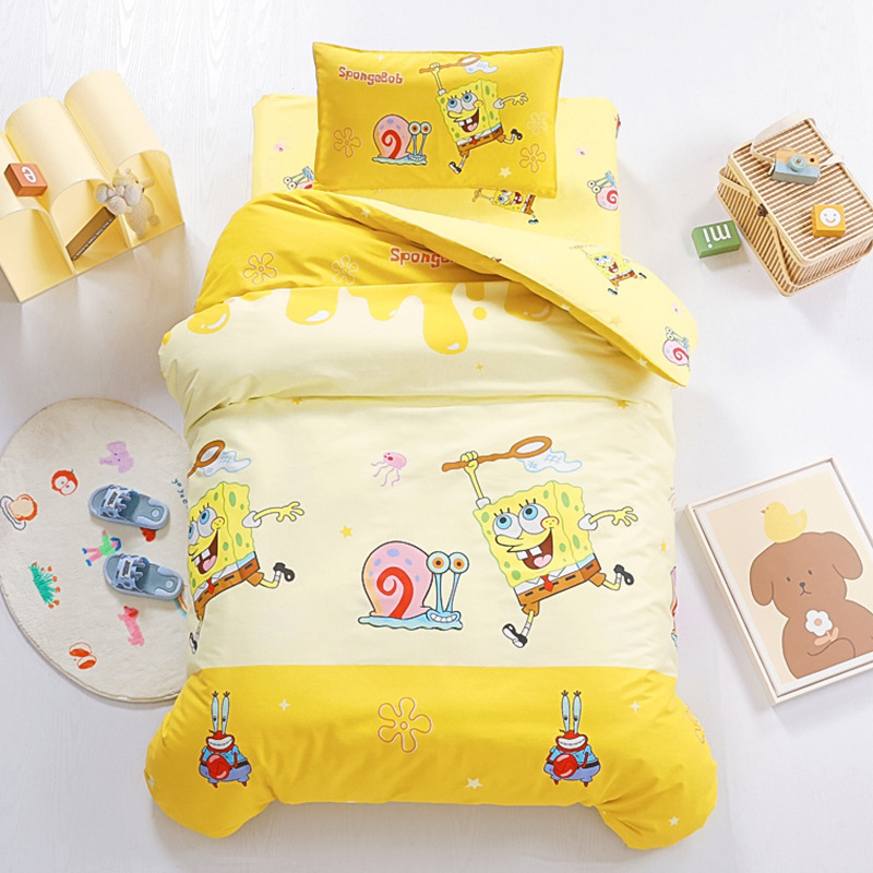Jardín de infantes edredón de tres piezas de algodón para niños sábanas de bebé siesta de edredón de invierno en el jardín de seis piezas de conjunto
