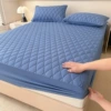Waterproof bed cover [Golden Blue]