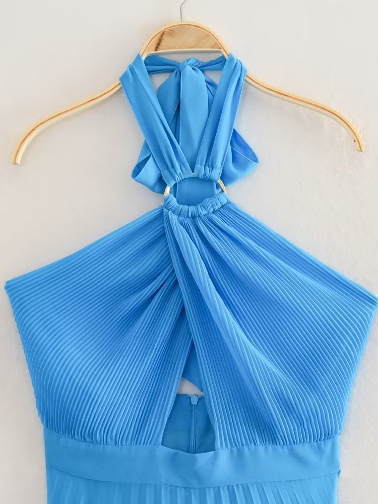 Halter Neck Dress - Fashion