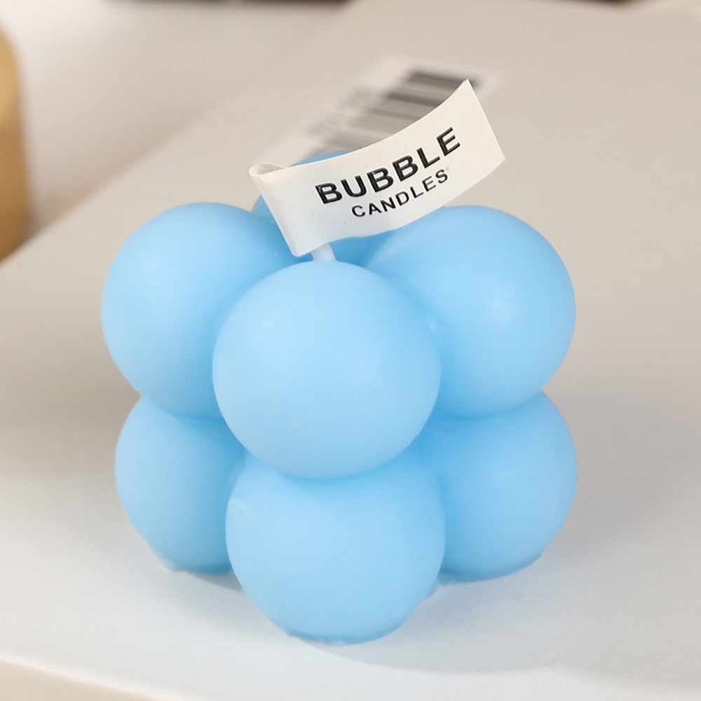 Cubo Rubik al por mayor creatividad casera hecha a mano adorable modelado burbuja fragancia pequeña vela regalo transfronterizo