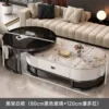 Black rack and white cabinet丨Pandora + black glass-120+80cm coffee table combination [upgraded glass crystal]