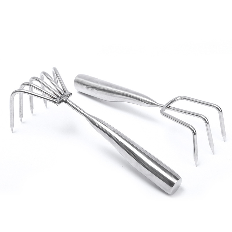 Los fabricantes suministran Acero inoxidable rastrillo integrado rastrillo multi-diente rastrillo multi-Garra herramienta de captura de mar agrícola Suelo Suelto excavación escarda rastrillo pequeño