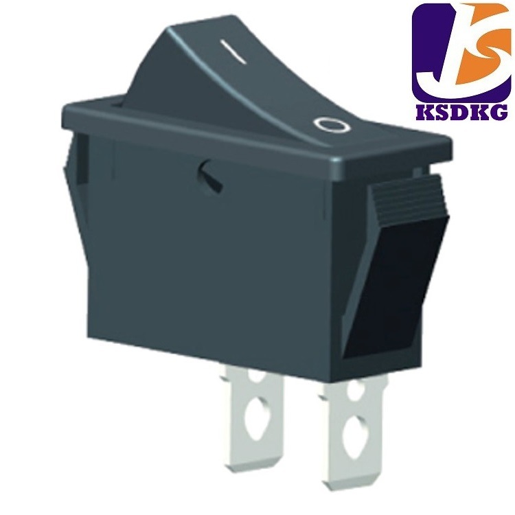 厂家批发船型电源开关 饮水机电源船型开关 电源翘板开关2脚