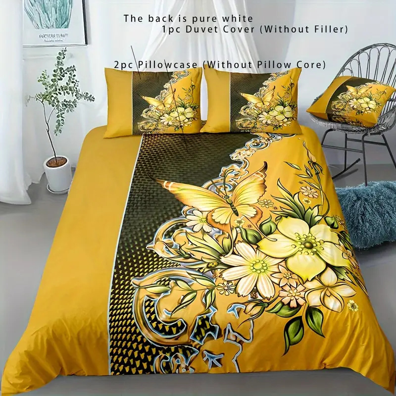 elegant yellow duvet cover with down