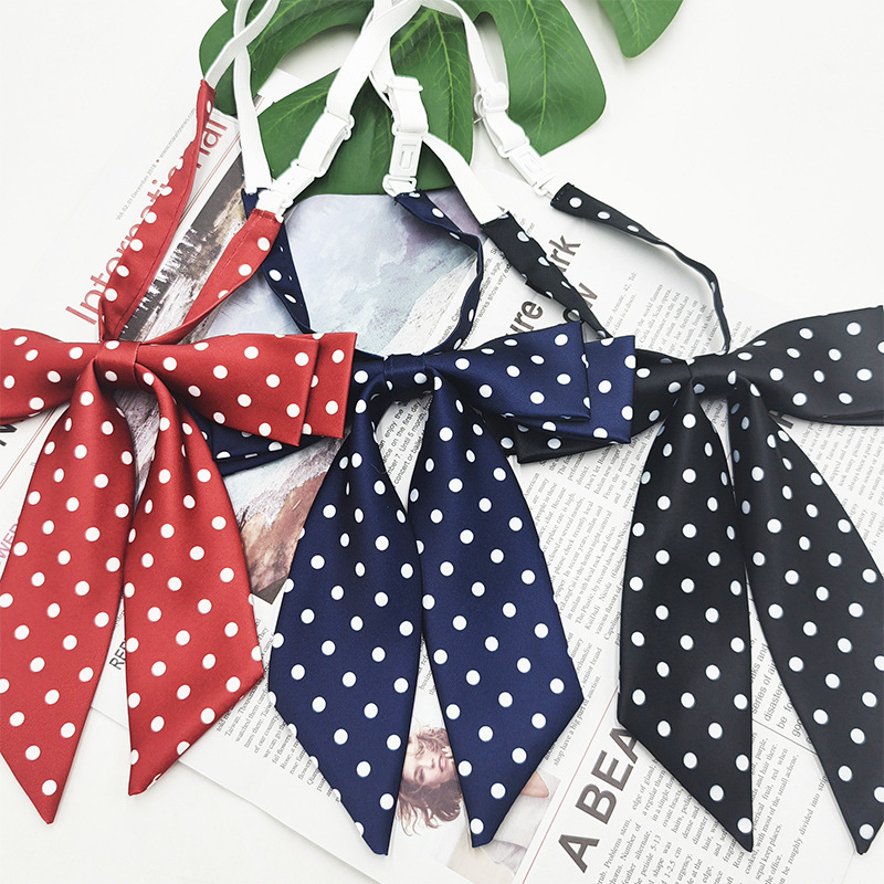 Pajarita de mango largo de doble capa con manchas japonesas, pajarita, uniforme JK, estilo universitario, lazo de niña, spot al por mayor