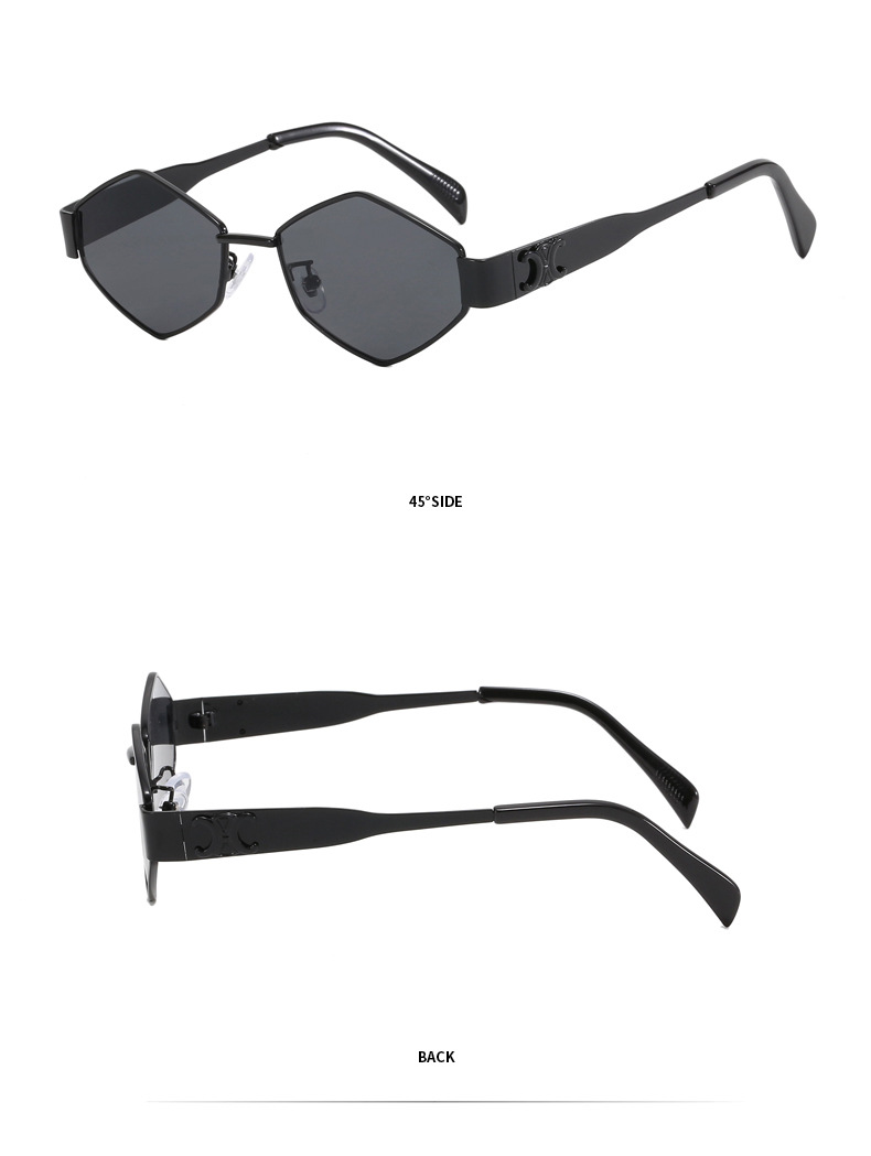 50g Weight Full Frame Glasses Structure Sunglasses Classification PC, UV400 Protection Lens Material Polygon Glasses Style Outdoor, Daily Occasion Solid Color Pattern All Seasons Season Unisex Gender Casual, Basic Style Casual Basic Solid Color PC UV400 Protection Polygon Full Frame Women's Sunglasses