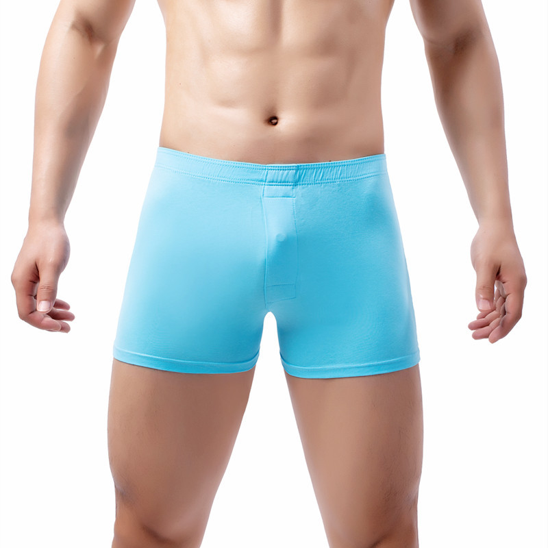 男士情侶內褲透氣阿羅褲四角褲透氣翹臀純棉平角褲外貿內褲男短褲