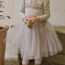 2025秋款新款草莓珊韩国儿童女孩洋气假两件蓬蓬网纱裙裤现货