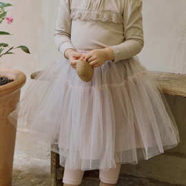 2025秋款新款草莓珊韩国儿童女孩洋气假两件蓬蓬网纱裙裤现货