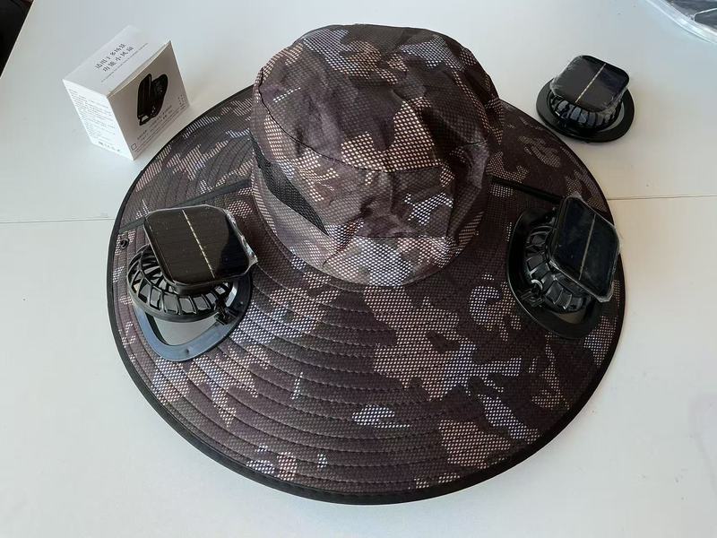 クロスボーダーソーラーファンハット夏充電屋外釣りサンシェードサンハット登山漁師帽子|undefined