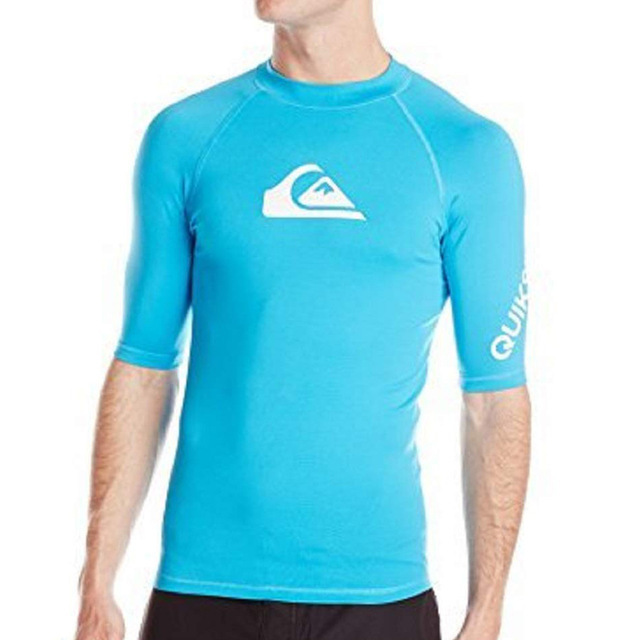 Quiksilver Surfing Suit Short-Sleeved Quick-Drying Jellyfish Suit Outdoor Sports Sun Protection Wetsuit Men's Swimming Top