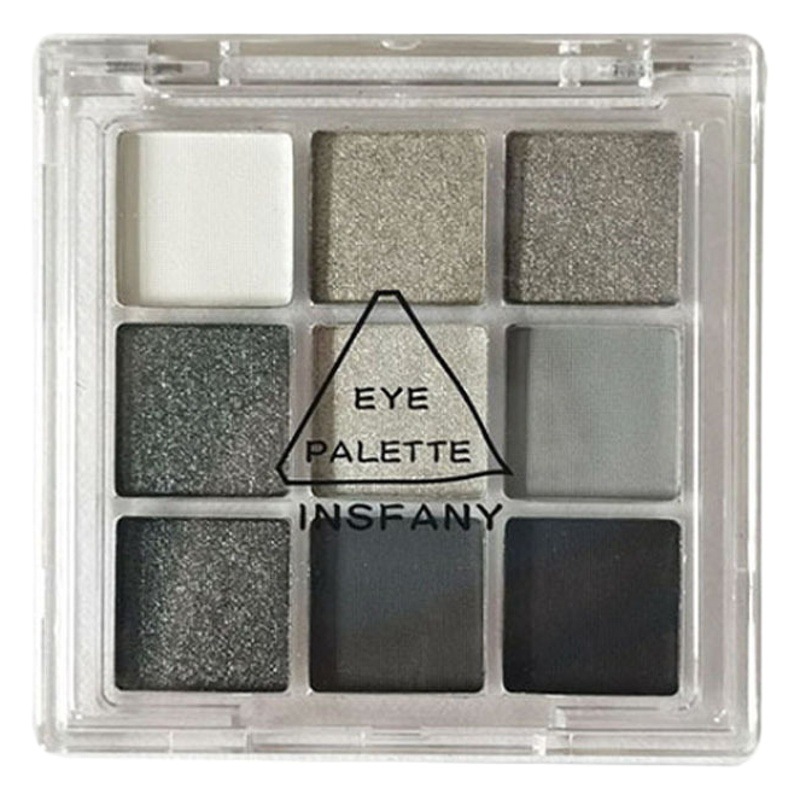 Cross-Border E-Commerce Black Nine Space Eye Shadow Palette Pearlescent Matte Dark Punk Smoky Eye Shadow Palette Wholesale