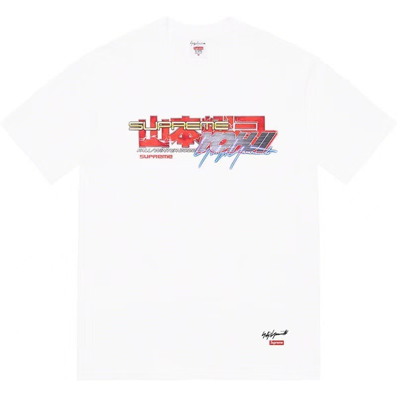 新しいアメリカのトレンディなストリートブランドミラノクロススモーククラシックユニセックスルーズで多用途なレターTシャツ|undefined