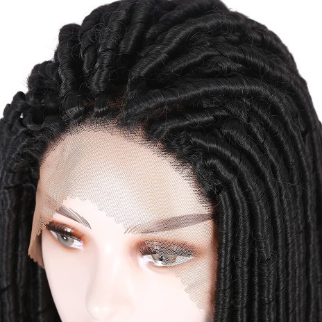 Women's artificial twist crochet wig