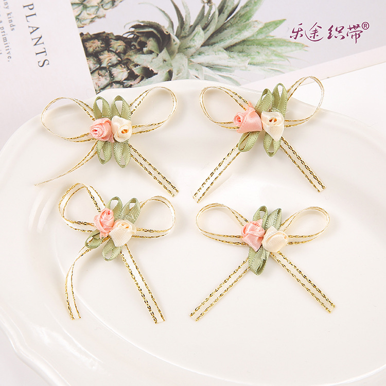 含苞玫瑰花绿叶玫瑰现货小玫瑰花手工装饰花环辅料头饰手工玫瑰花