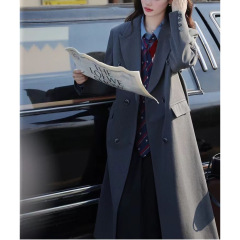 卡其色西装风衣女2025春秋新款小个子显瘦过膝中长款气质大衣外套