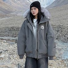 大毛领派克服女冬季短款棉衣2025新款韩版网红加厚羽绒棉服外套潮