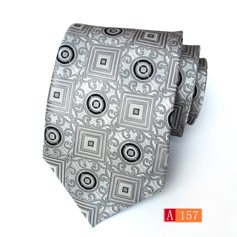 FUENTE fabricante poliéster jacquard material de los hombres corbata flor grande oreja moda corbata de moda en stock al por mayor