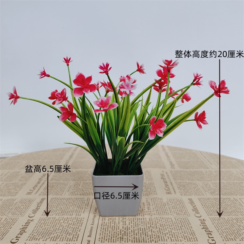 Pequeña imitación de flores falsas decoraciones de sala de estar decoración de mesa de té flores de plástico mano flores falsas plantas decoraciones