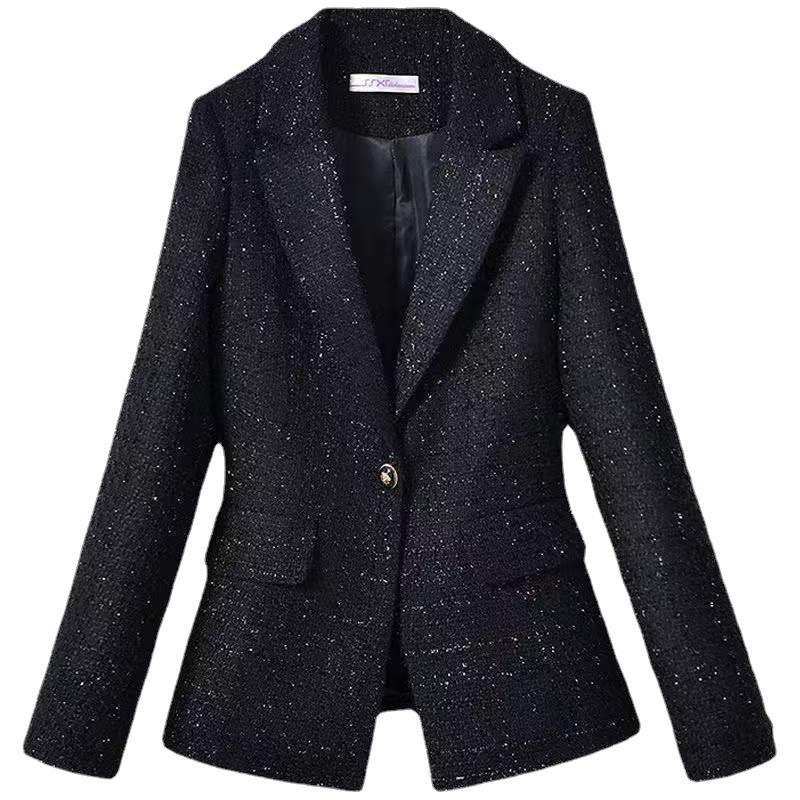 Small fragrant wind coat for women 2023 new autumn and winter dress with thick ladies short small tweed suit