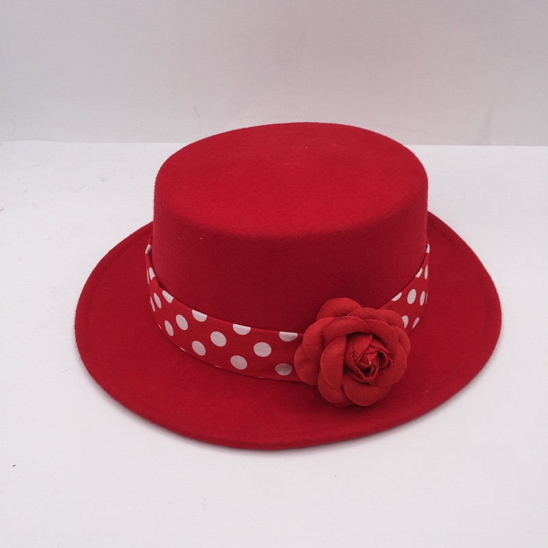 Red Wool Tweed Hat 2