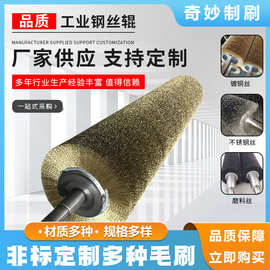 厂家直供不锈钢丝刷辊 镀铜钢丝辊 金属抛光打磨除锈拉丝钢丝刷辊