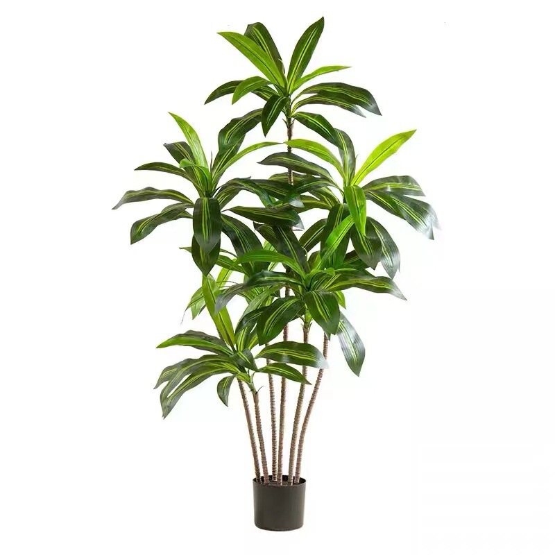 模擬ブラジルの木と緑の植物、ハイエンドの軽い高級屋内リビングルームの装飾装飾品、偽の植物鉢植え造園、偽のブラジルの木|undefined