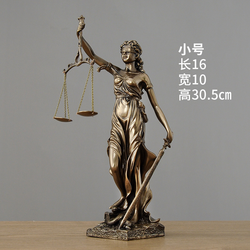 軽豪華正義女神像置物創意ヨーロッパ式司法天秤弁護士事務所のデスクトップ飾り物|undefined