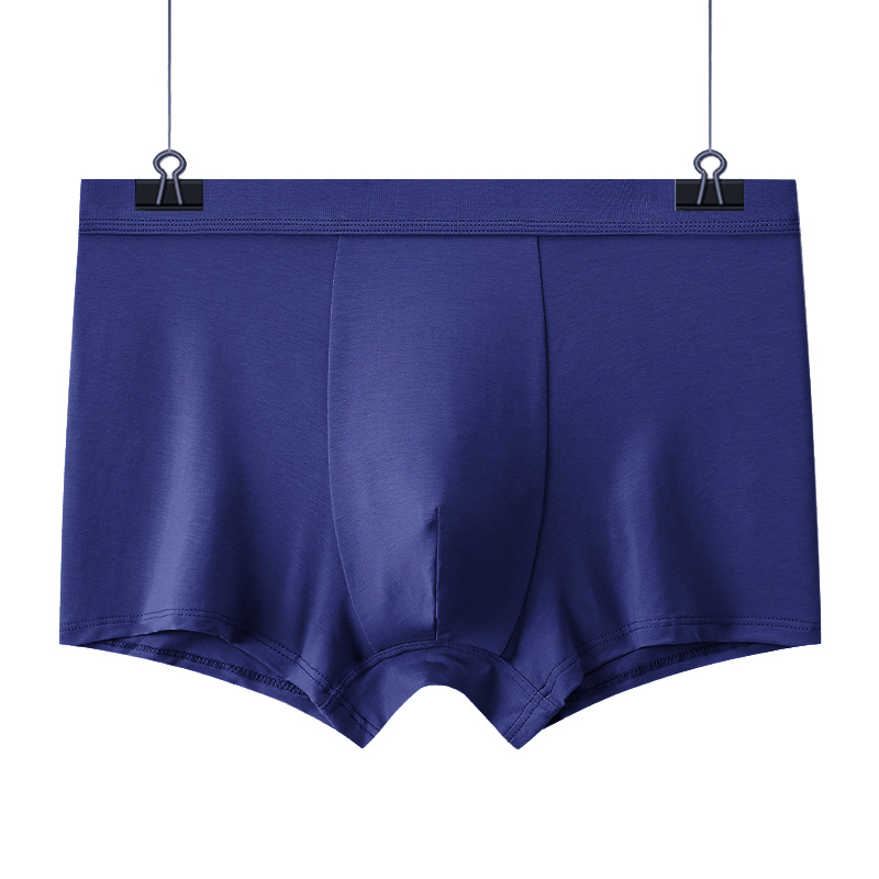 Pantalones interiores de hombre Modal sin huellas antibacterianas entrepierna transpirable de color sólido pantalones cortos delgados de cuadrangular para hombres