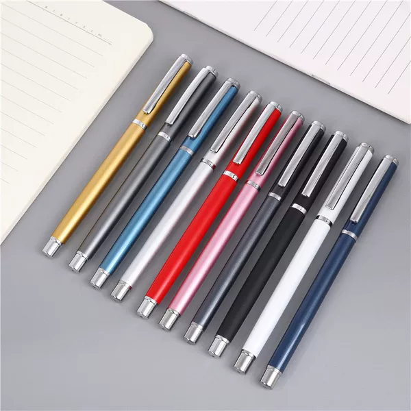 Multicolor metal sign pen laser Logo business advertising gift ball pen student stationery neutral pen wholesale