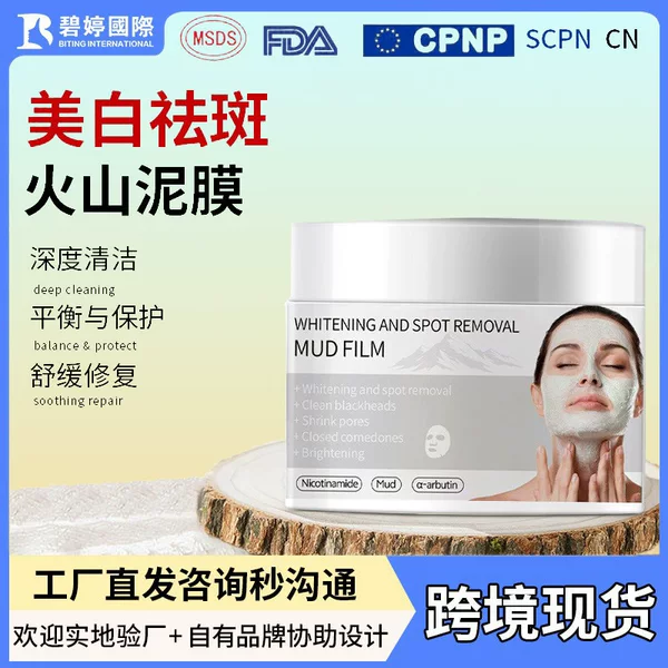 Cross-Border Foreign Trade Volcanic Mud Cleansing Mud Mask Hydrating Deep Cleansing Blackhead Removal Shrink Pores Smear Mask