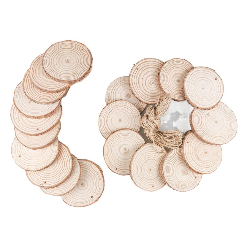 Round Wood Chips, Annual Rings, Log Chips, Pine Wood Chips, Hand-Painted Wooden Boards, DIY Handmade Materials, Painting Decoration Wholesale
