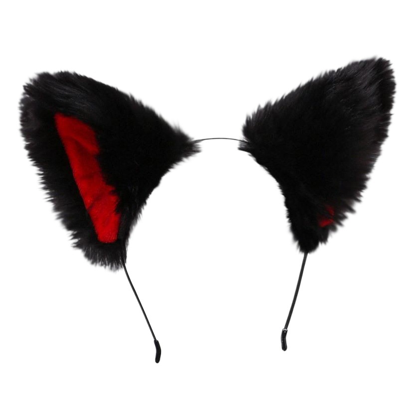 De una sola pieza hecha a mano de peluche Lolita diadema de oreja de gato KC accesorios para el cabello bestia oído tocado Fox oreja horquilla