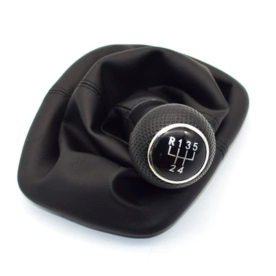 Suitable for Volkswagen Golf 35 Car Black Pvc Gear Shift Knob Pu Dust Cover Gear Lever Head Shift Lever (Cab and accessories) - black-cover-5th-gear-12mm